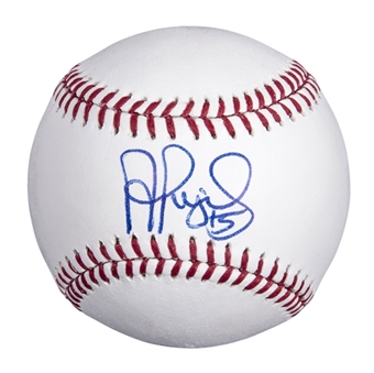 Albert Pujols Autographed OML Manfred Jr. Baseball (JSA)